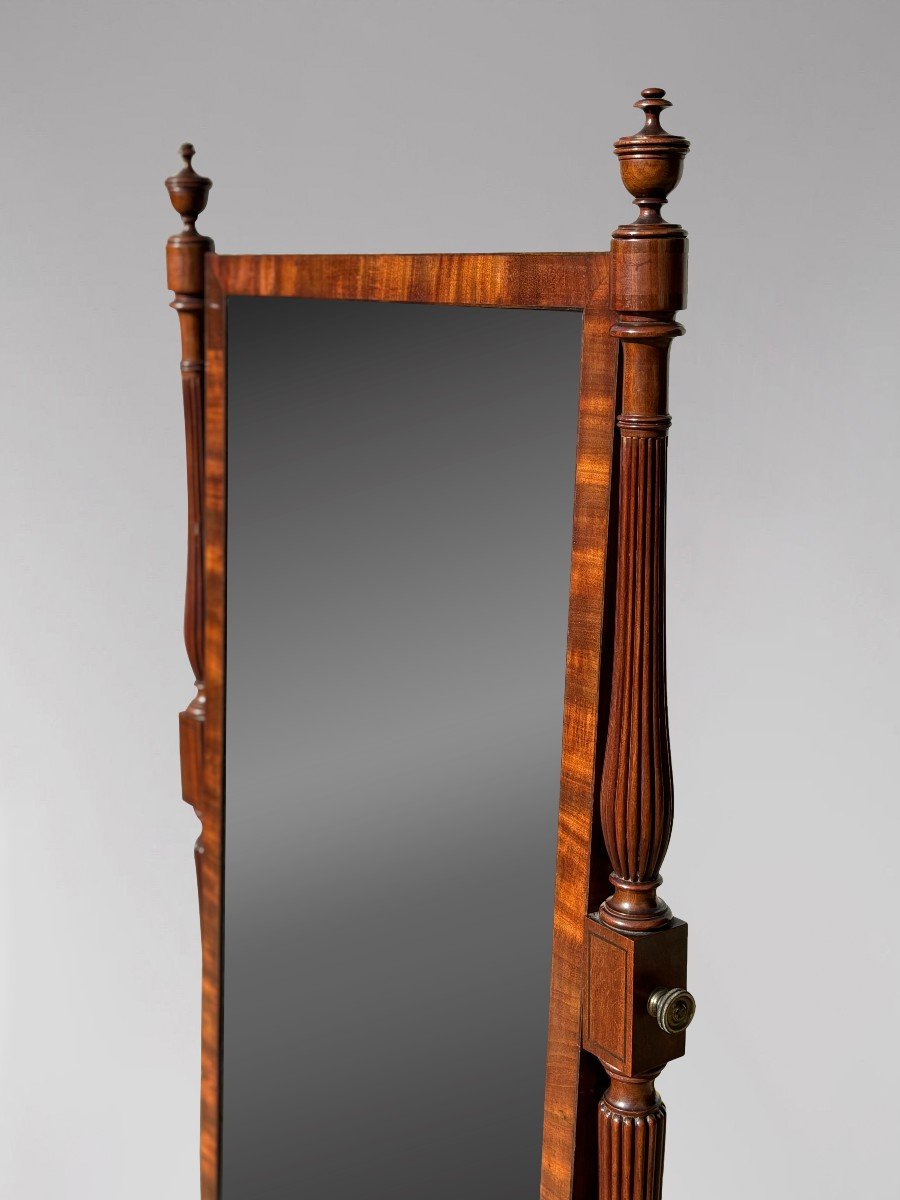 19th Century Regency Period Mahogany Horse Mirror-photo-1