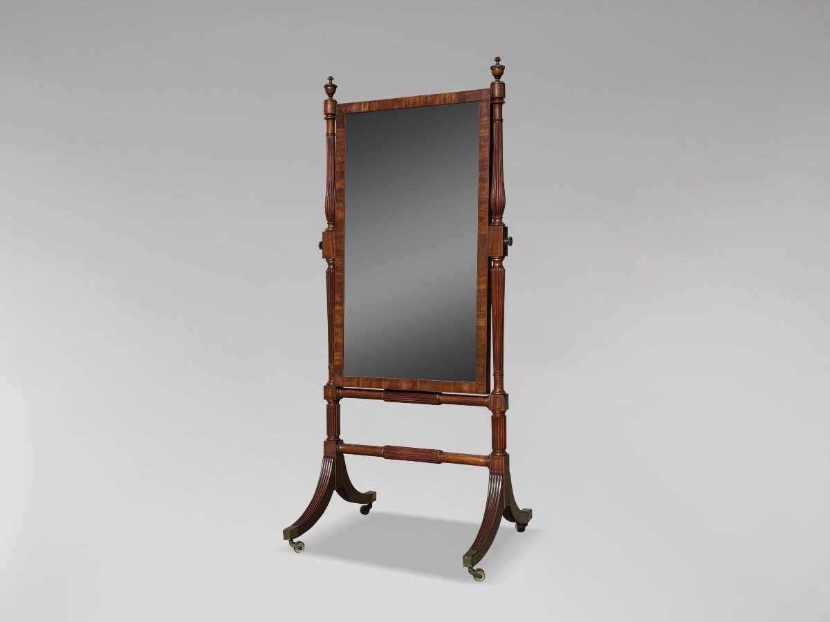 19th Century Regency Period Mahogany Horse Mirror