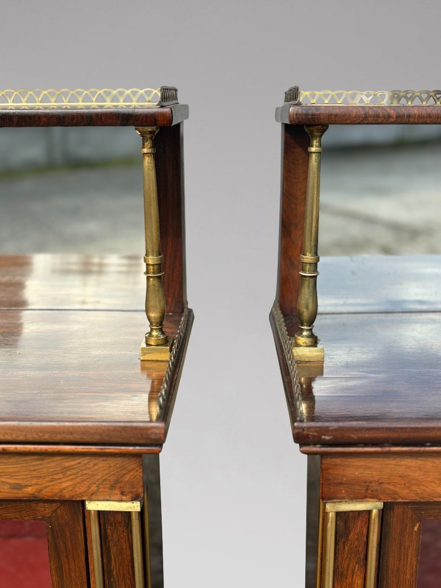 Pair Of Early 19th Century Regency Period Rosewood Chiffoniers-photo-4