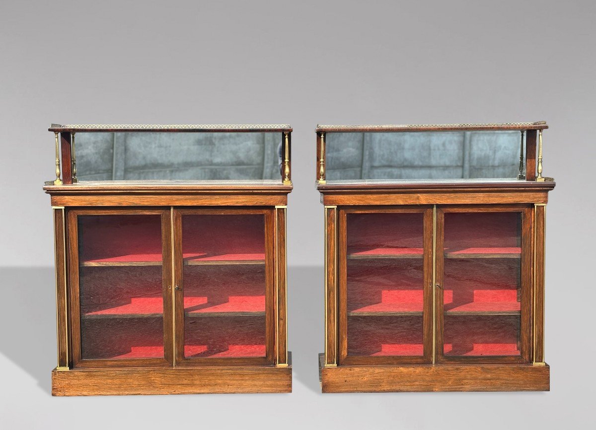 Pair Of Early 19th Century Regency Period Rosewood Chiffoniers