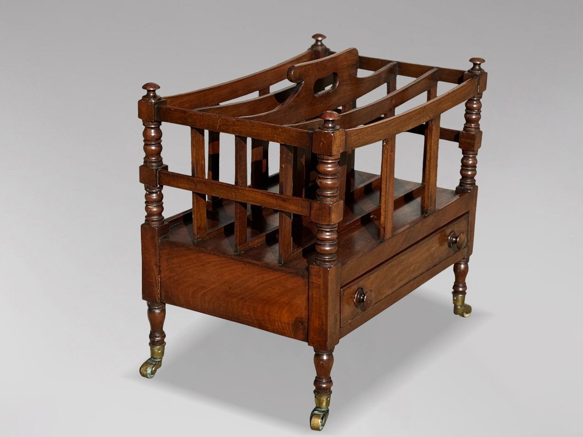 Early 19th Century Georgian Mahogany Canterbury-photo-3