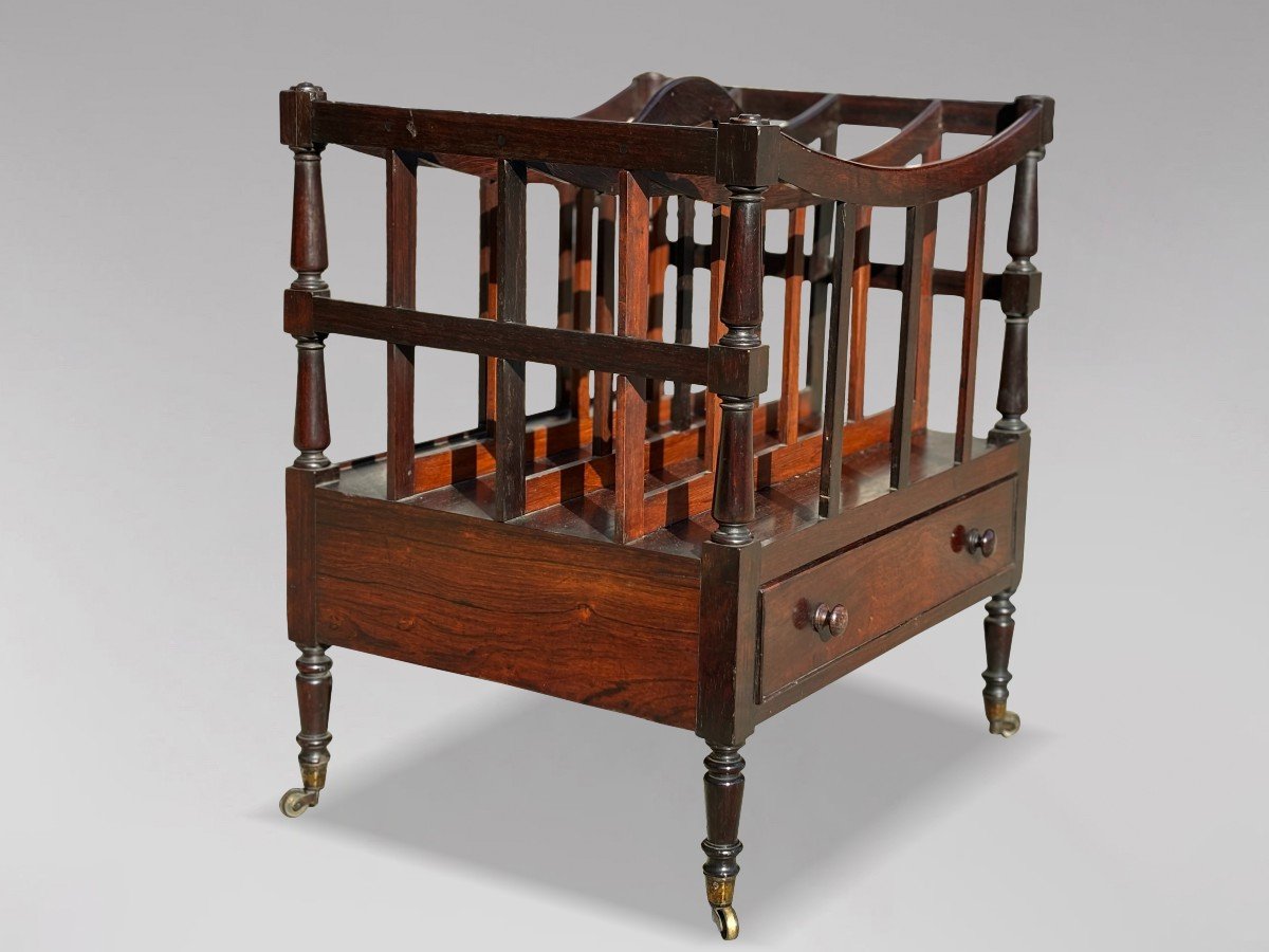 Early 19th Century Regency Period Rosewood Canterbury