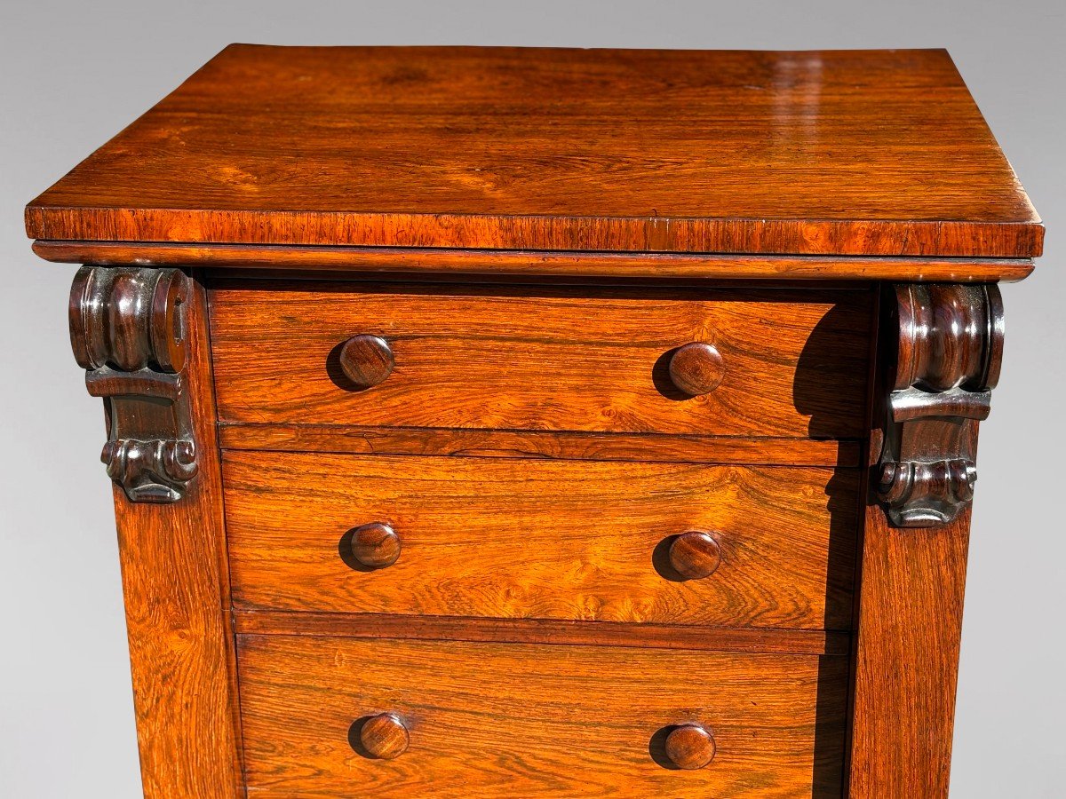 Mid 19th Century Victorian Period Rosewood Wellington Chest-photo-2