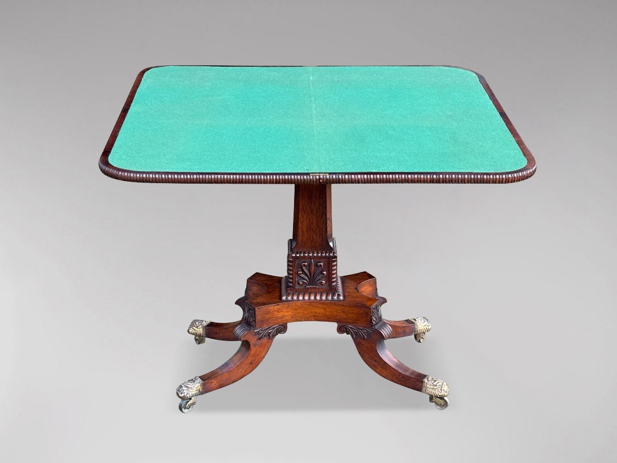 Table à Cartes Pliante George IV en Palissandre, Début du 19ème Siècle, circa 1825-photo-3