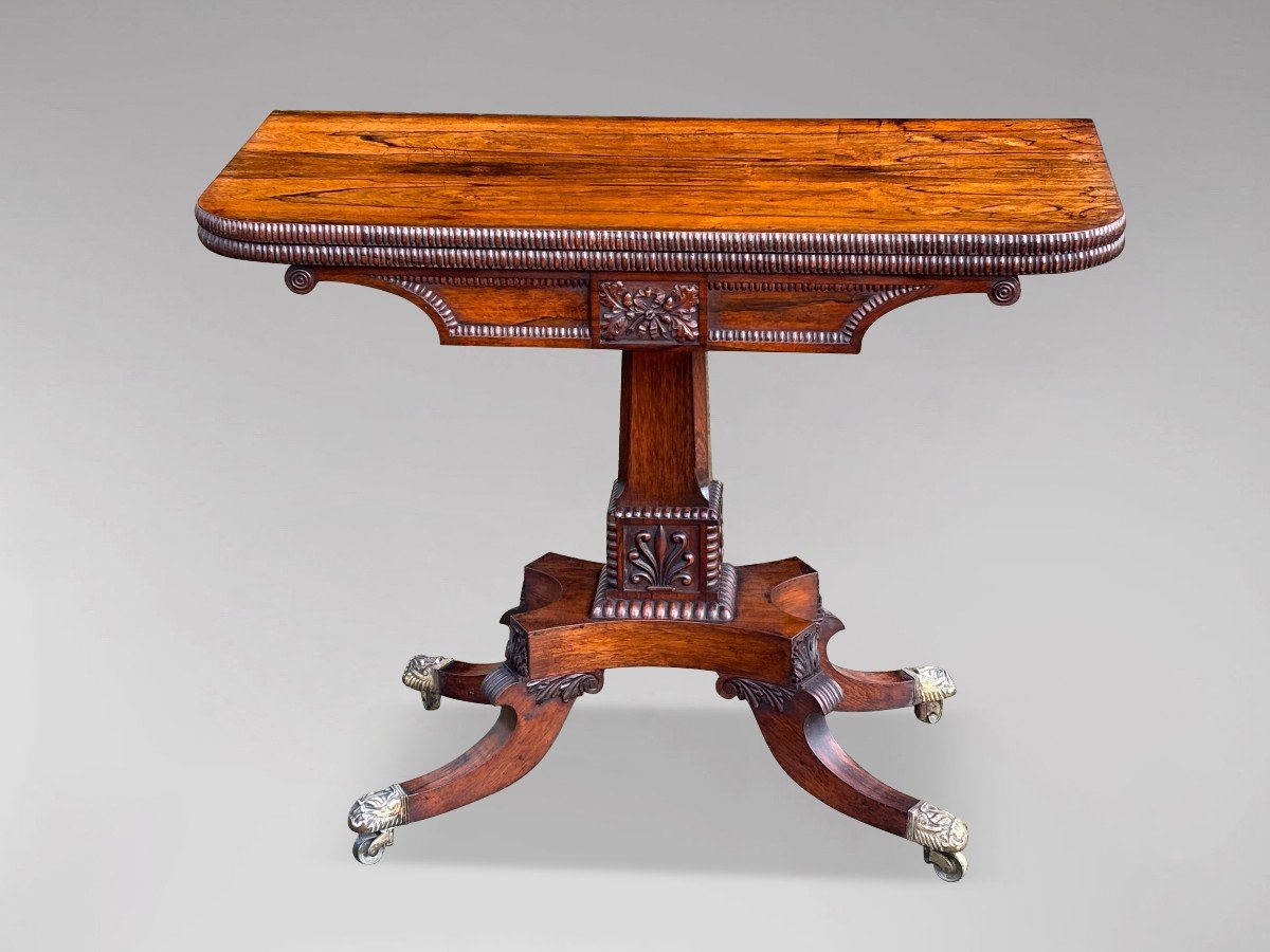 Table à Cartes Pliante George IV en Palissandre, Début du 19ème Siècle, circa 1825-photo-5