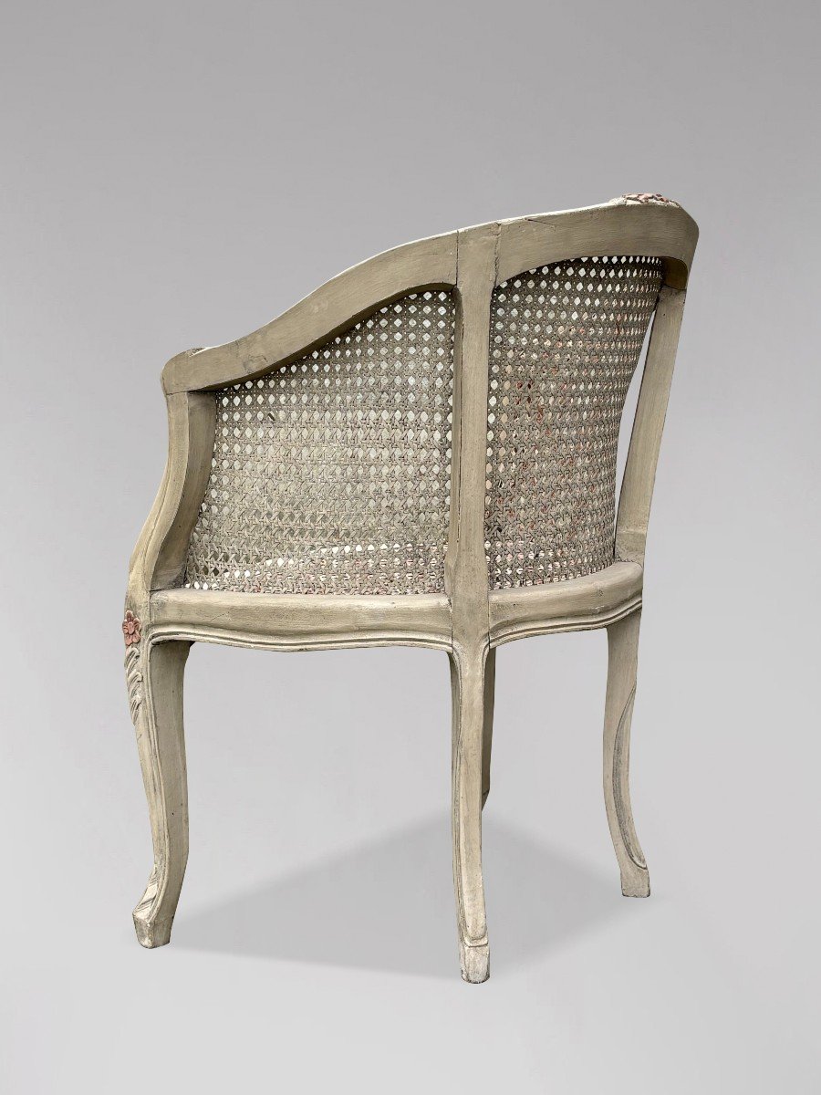 Paire de Fauteuils Bergère en Cannage Peint de Style Louis XV-photo-2