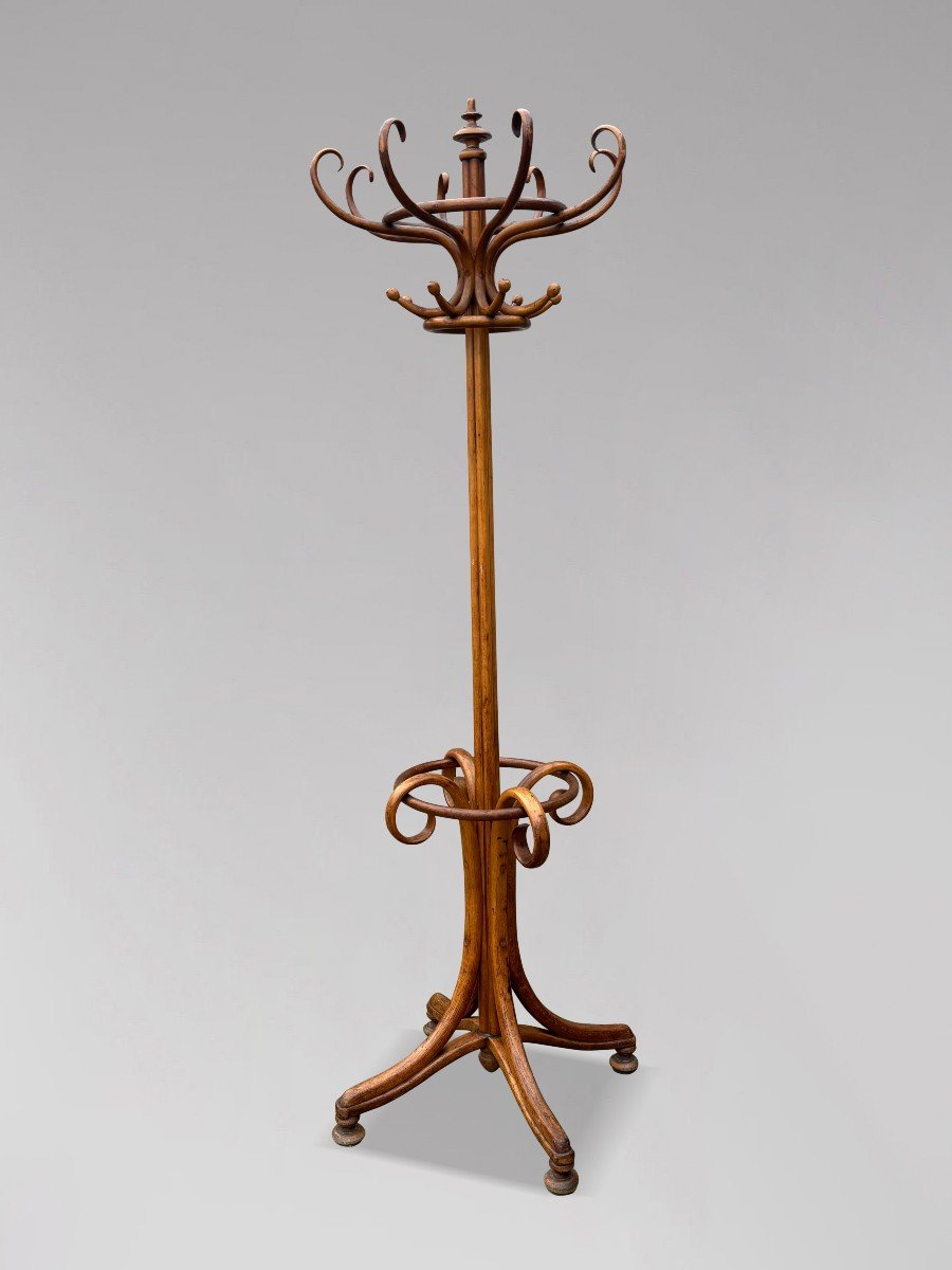 Early 20th Century Thonet Bentwood Parrot Coat Stand-photo-4