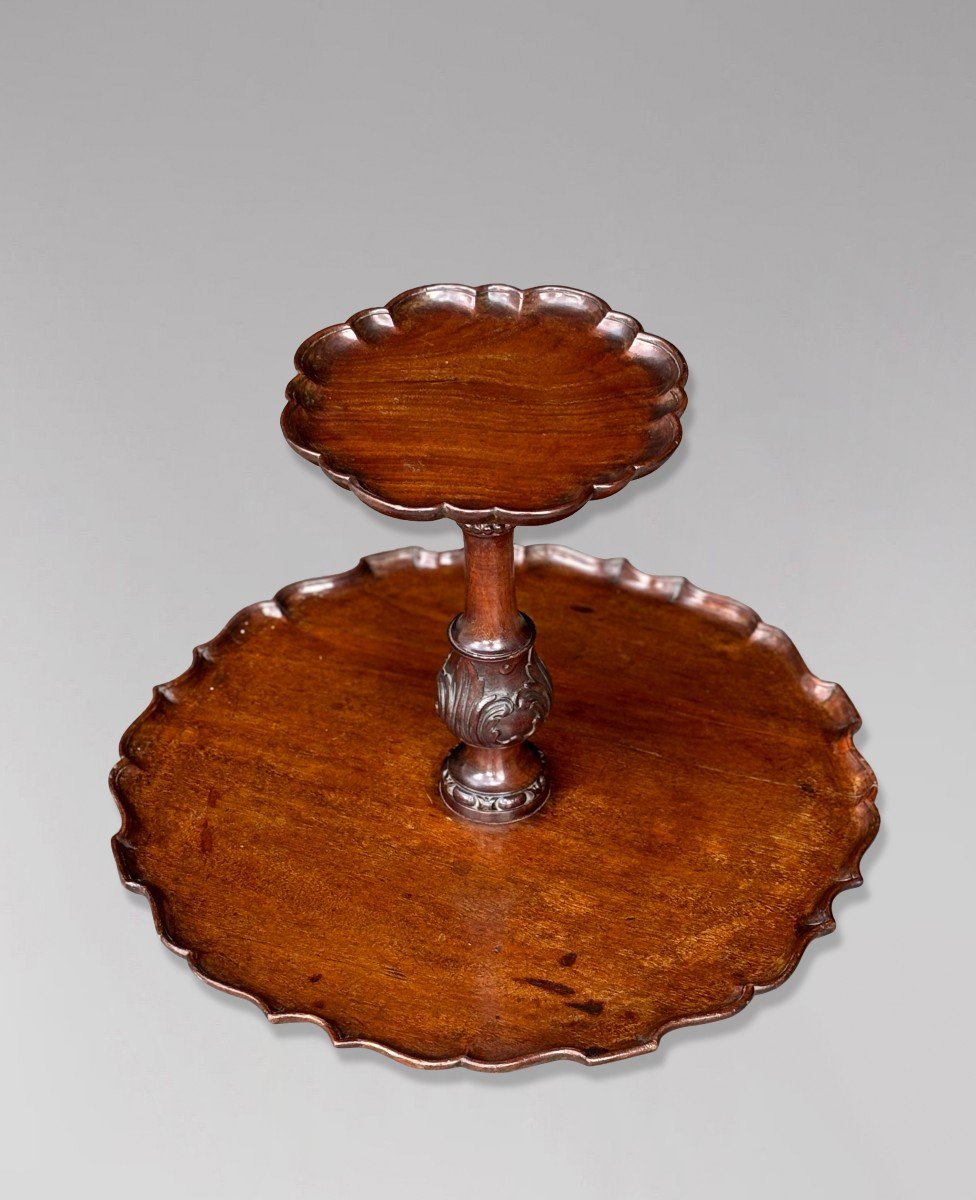 Mid 19th Century Two Tier Mahogany Lazy Susan-photo-2