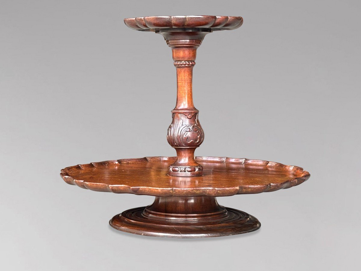 Mid 19th Century Two Tier Mahogany Lazy Susan-photo-5