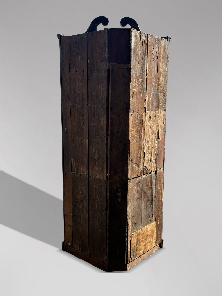 18th Century George III Period Oak Standing Corner Cupboard-photo-2