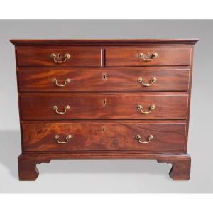 18th Century George III Period Mahogany Chest Of Drawers