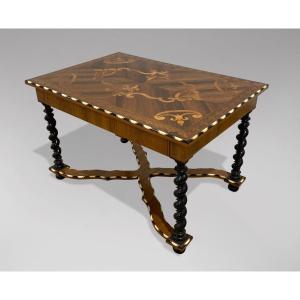 Dutch Rosewood Marquetry Center Table