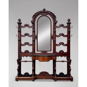 19th Century Victorian Period Large Mahogany Hall Stand