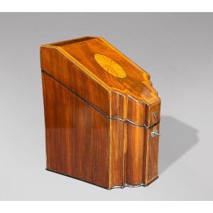 18th Century George III Period Mahogany Knife Box