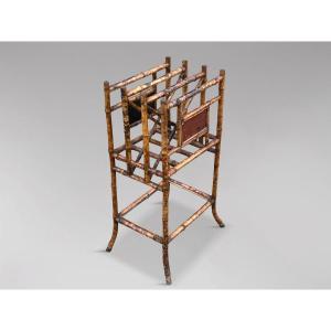 19th Century Tiger Bamboo Magazine Rack