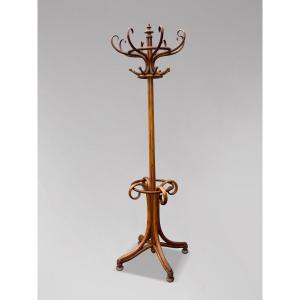 Porte-Manteau Perroquet Thonet en Bois Courbé Début 20ème Siècle