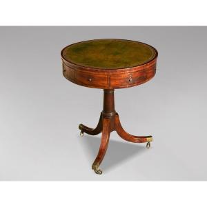 18th Century George III Period Small Mahogany Drum Table