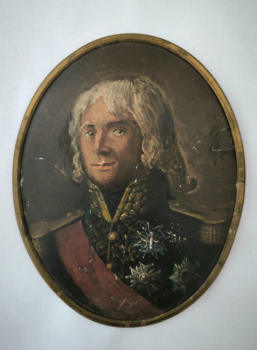Portrait Du Maréchal Lannes Sur émail 