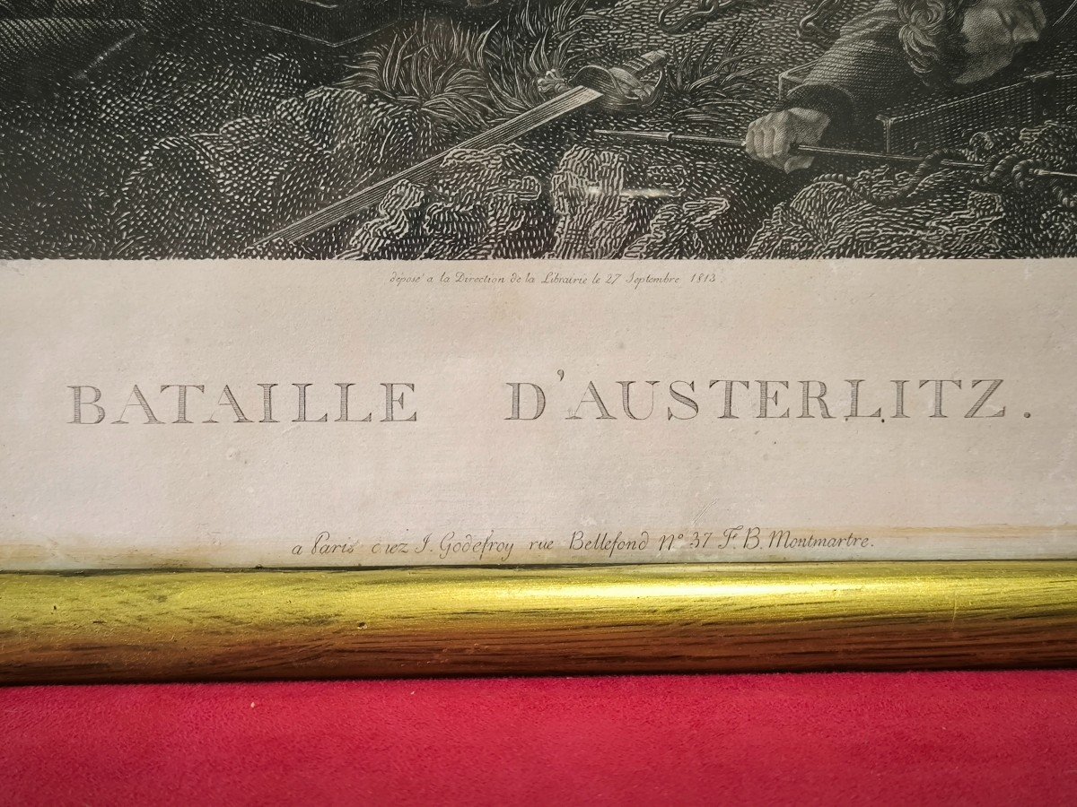 Gravure de 1813 de Jean Godefroy représentant La Bataille d'Austerlitz -photo-4