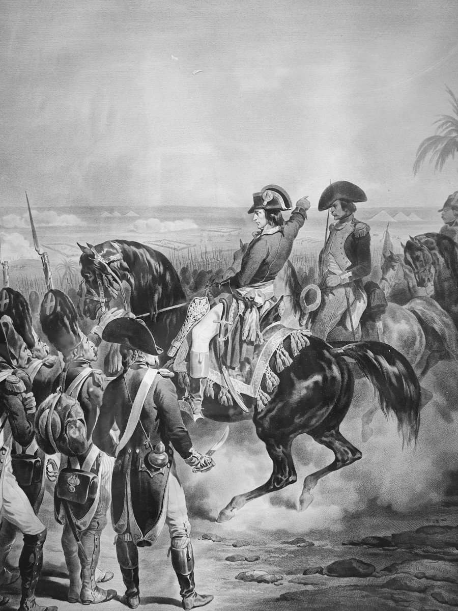 Lithographie De Marin Lavigne L.s. 1ère Campagne d'égypte Bonaparte Et Ses Grenadiers-photo-2