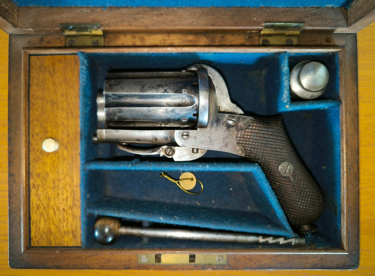 Small Box With Pepper Revolver Signed Meyers