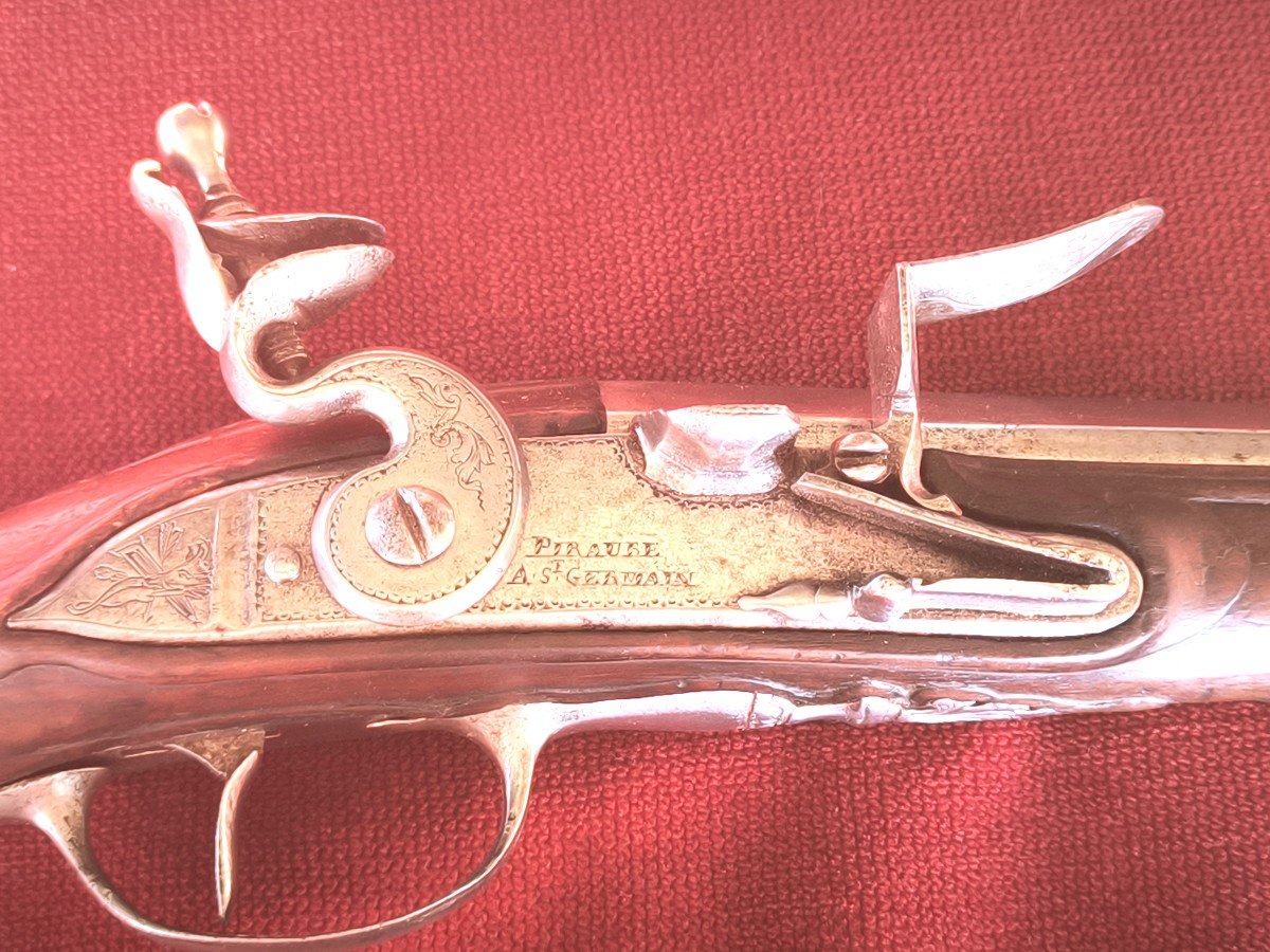 Cavalry Pistol Signed Piraube-photo-4