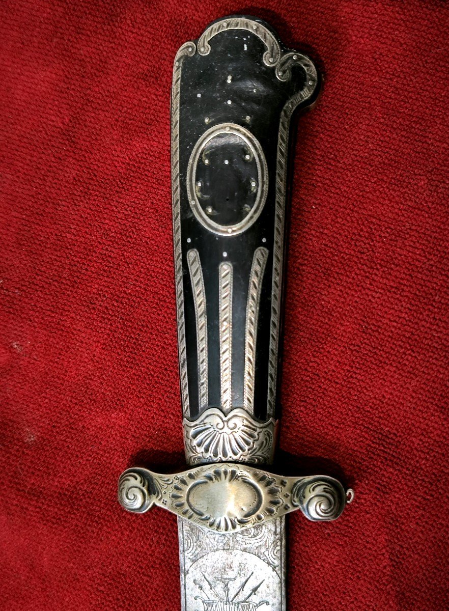 Louis XIV Or Louis XV Silver Hunting Dagger-photo-2