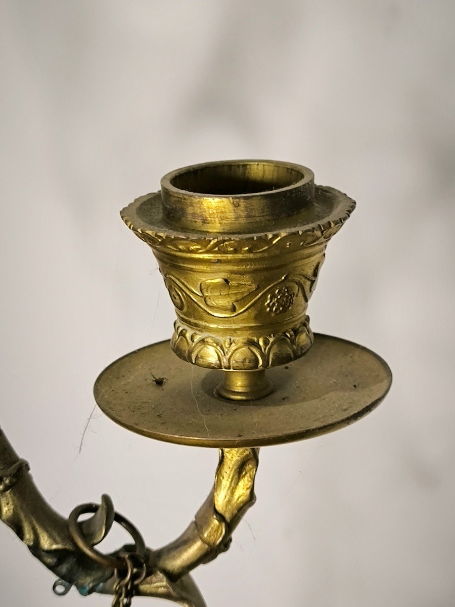 Bronze Candlestick 1st Empire -photo-3