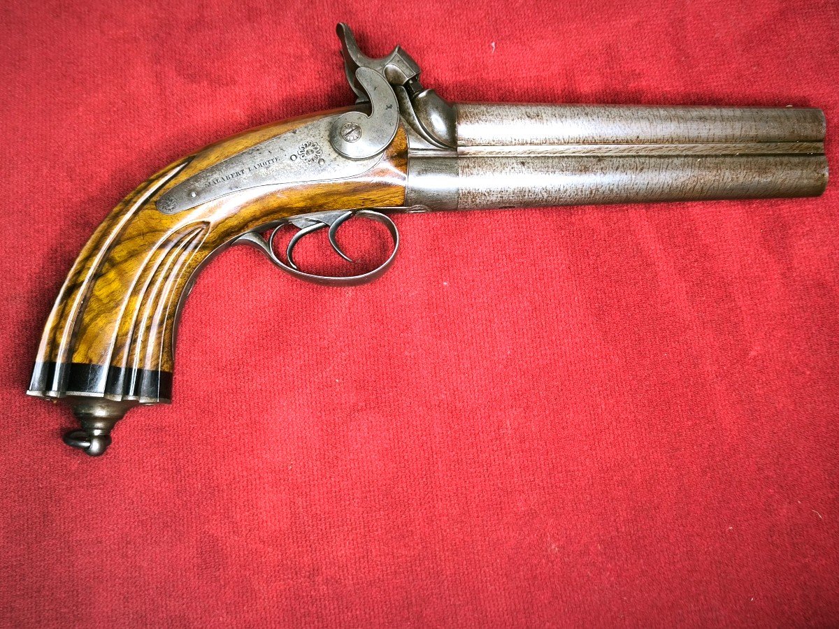 Pistolet Signé Jalabert Lamotte Modèle 1855 Civil De Luxe 