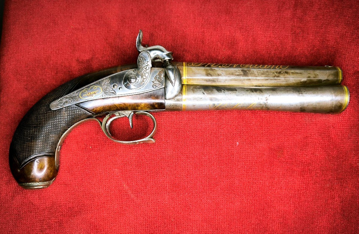 Italian Pistol Signed Calabresi In Milano 