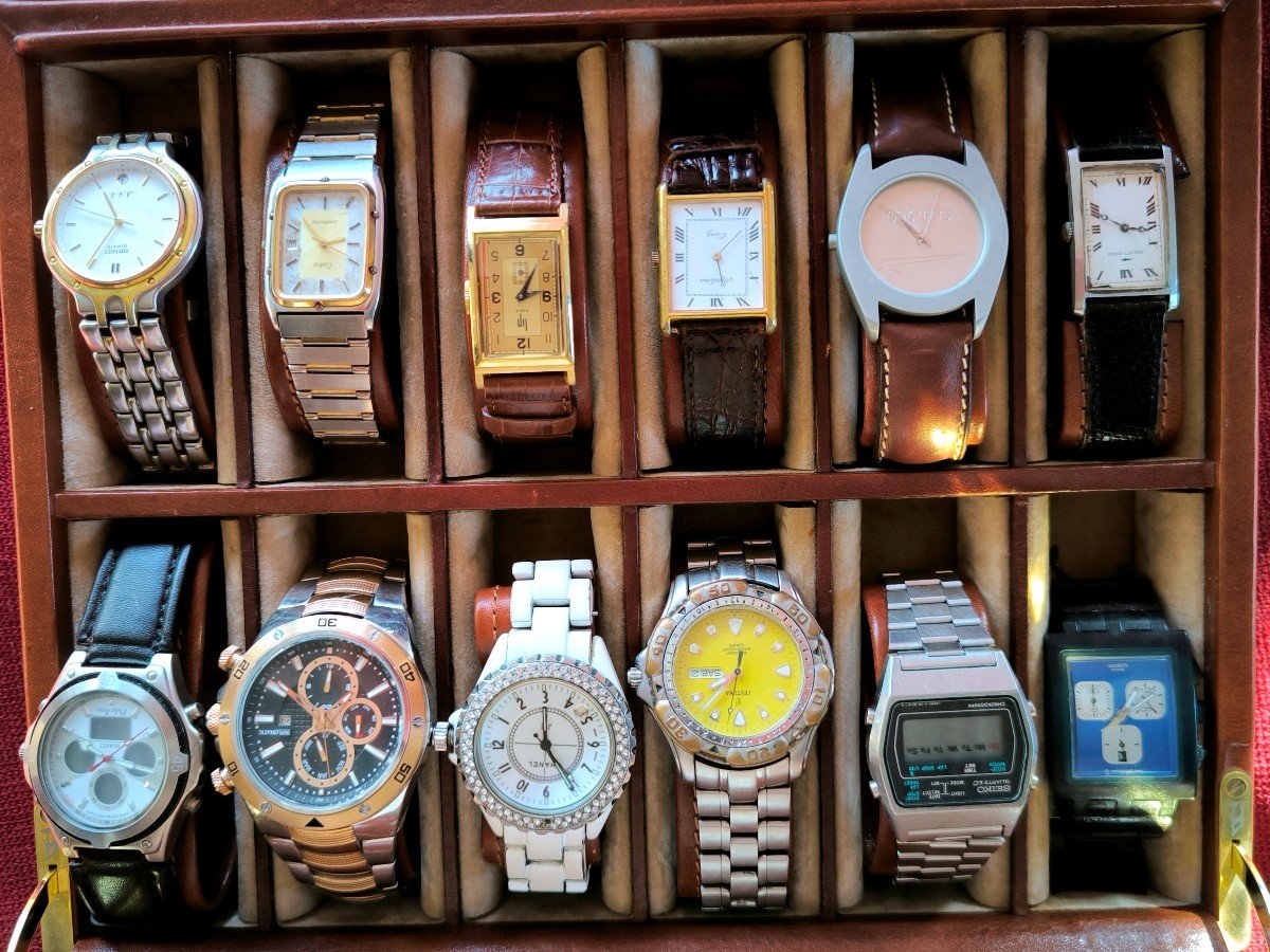 Lecerf Leather Box With 12 Watches-photo-2