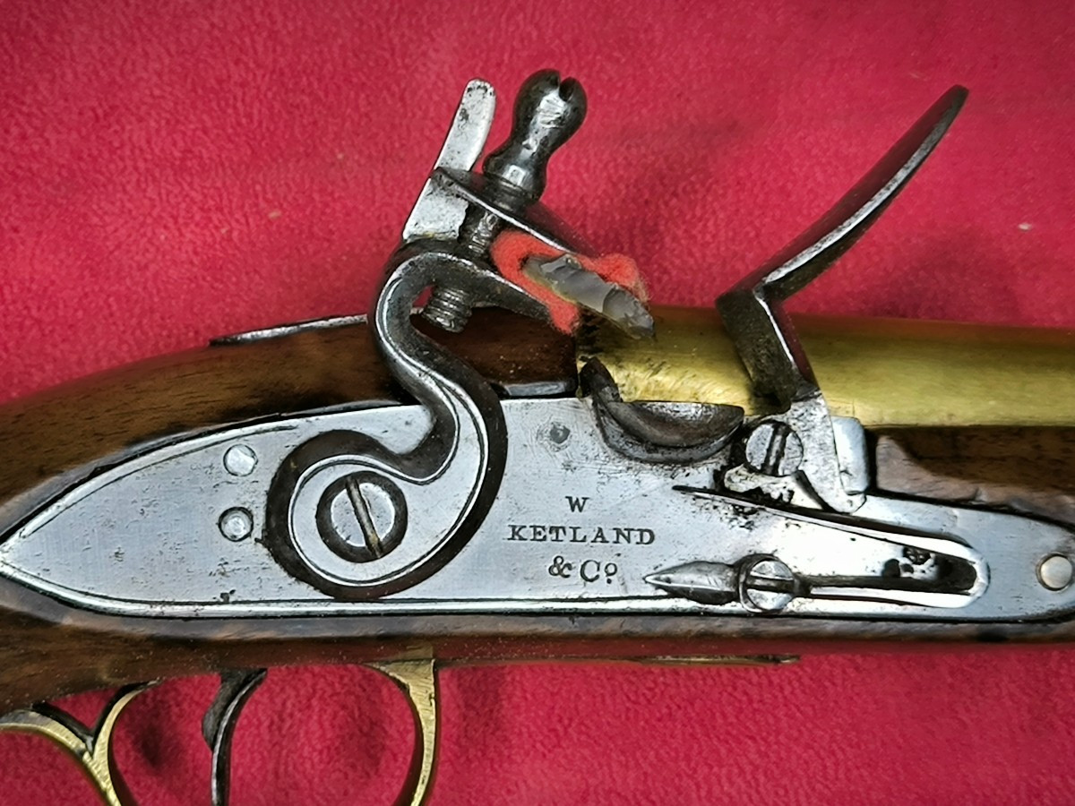 Pair Of English Ketland Naval Flintlock Pistols, Early 19th Century -photo-2