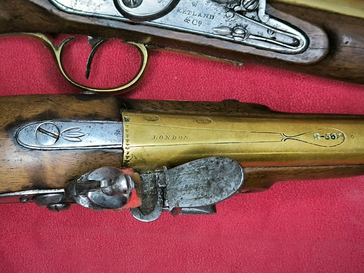 Pair Of English Ketland Naval Flintlock Pistols, Early 19th Century -photo-3