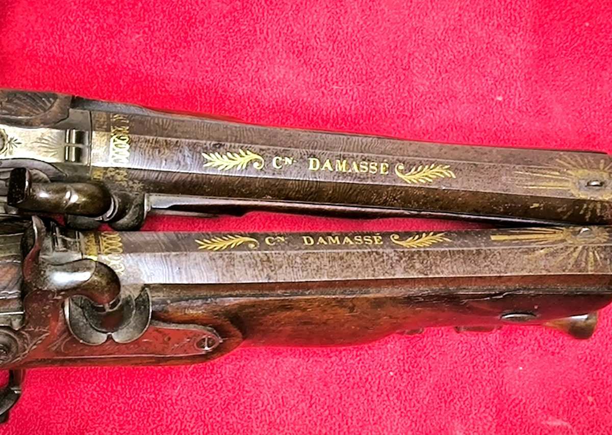 Pair Of Late Empire Early Restoration Piston Pistols -photo-4