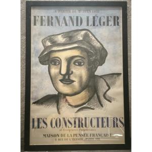 Affiche De Fernand Léger 1951 "les Constructeurs"