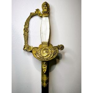 Exceptional General Officer's Sword With The Image Of Louis XVI, With Restoration Period Scabbard