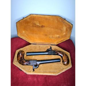 Pair Of Gastinne Renette Pistols In A Case 