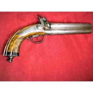 Pistolet Signé Jalabert Lamotte Modèle 1855 Civil De Luxe 