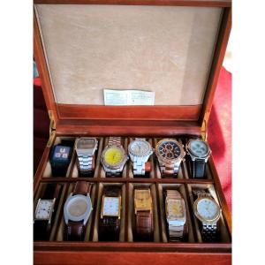 Coffret En Cuir Lecerf Avec 12 Montres