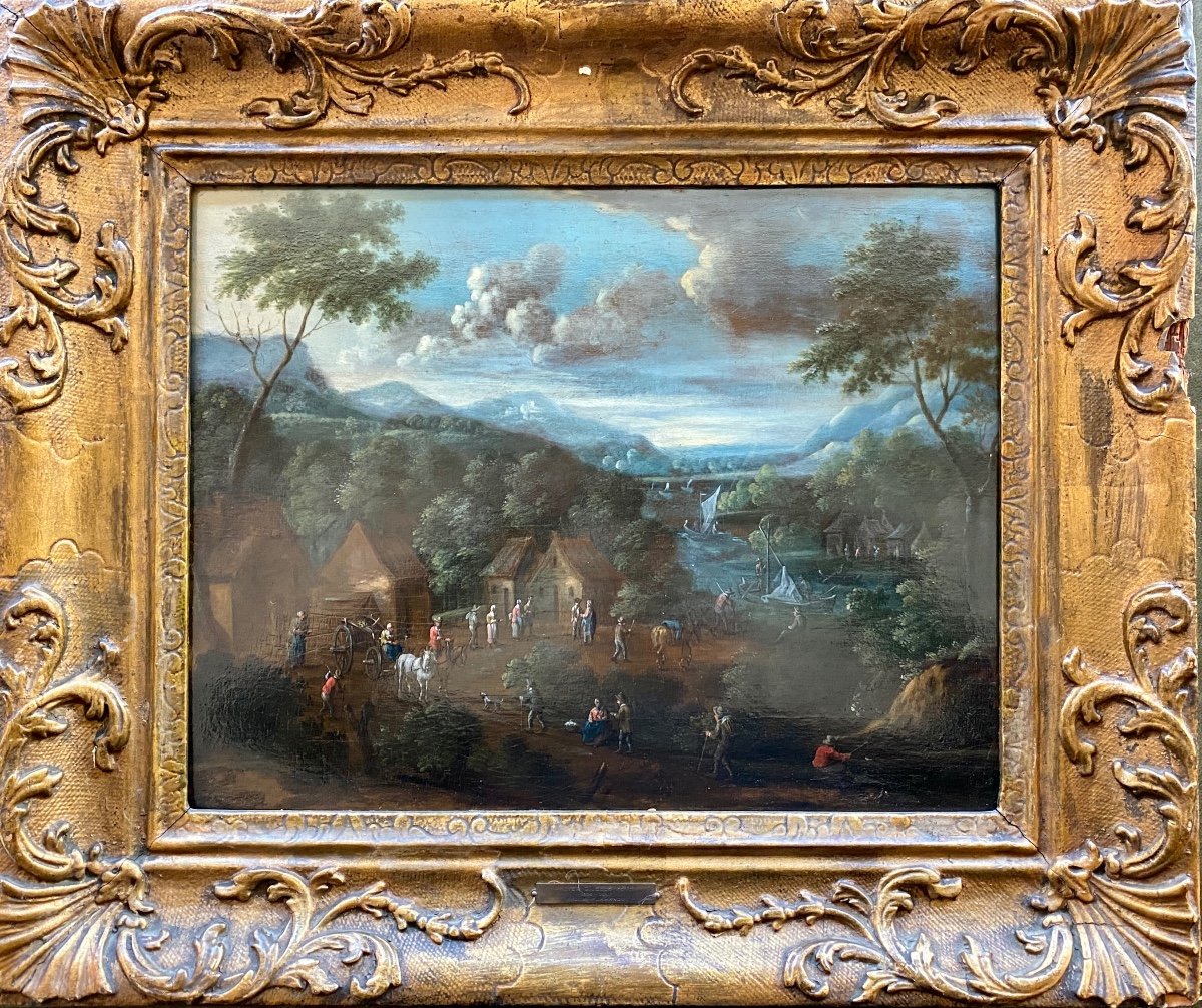 Paysage Animé, Peeter Gijsels (Attribuée à)