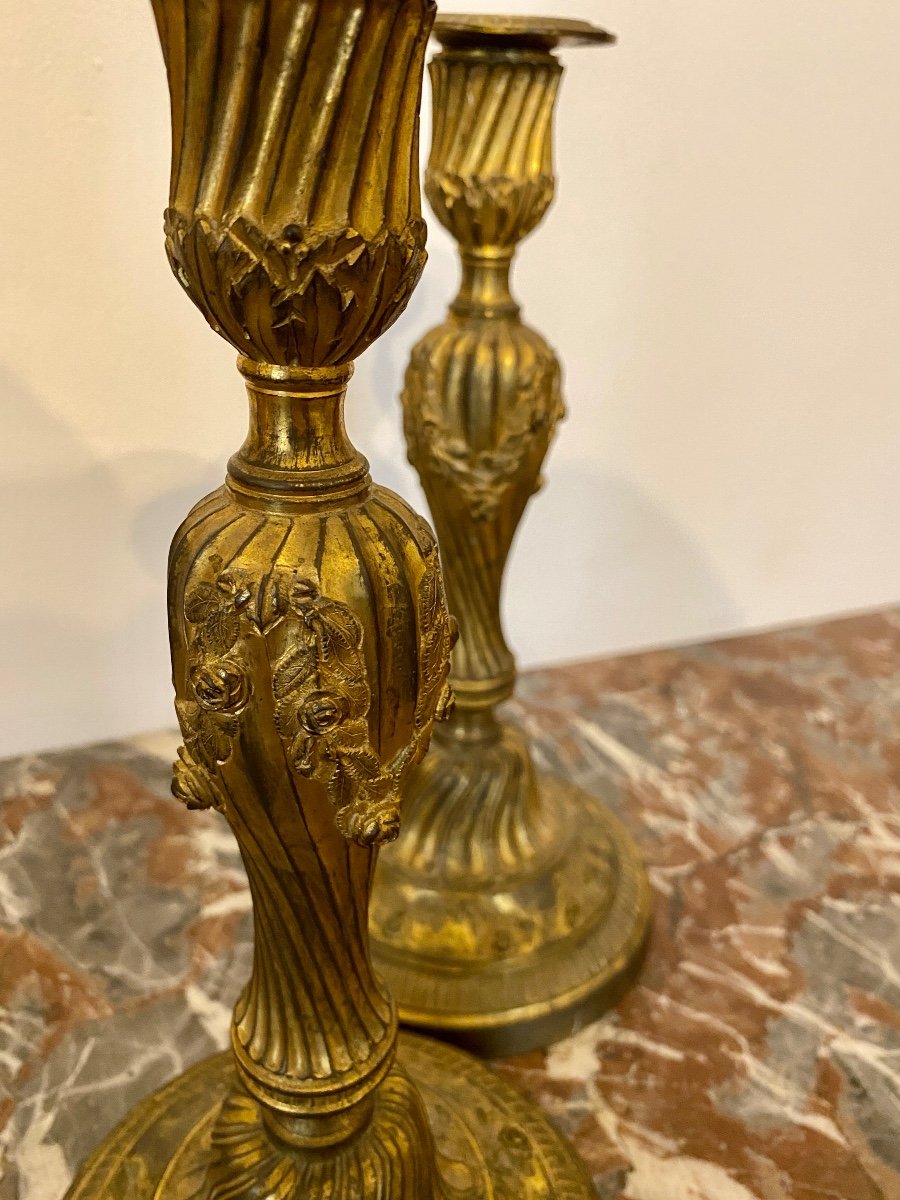 Pair Of Bronze Candlesticks-photo-1