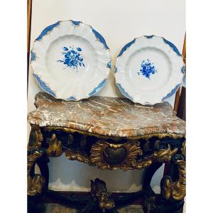 Pair Of Round Porcelain Dishes From Tournai