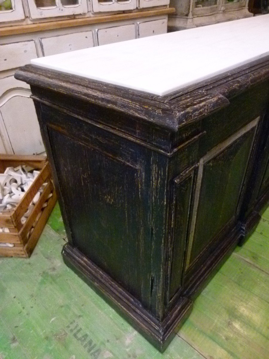 20th Century Wood And Marble Store Counter-photo-3