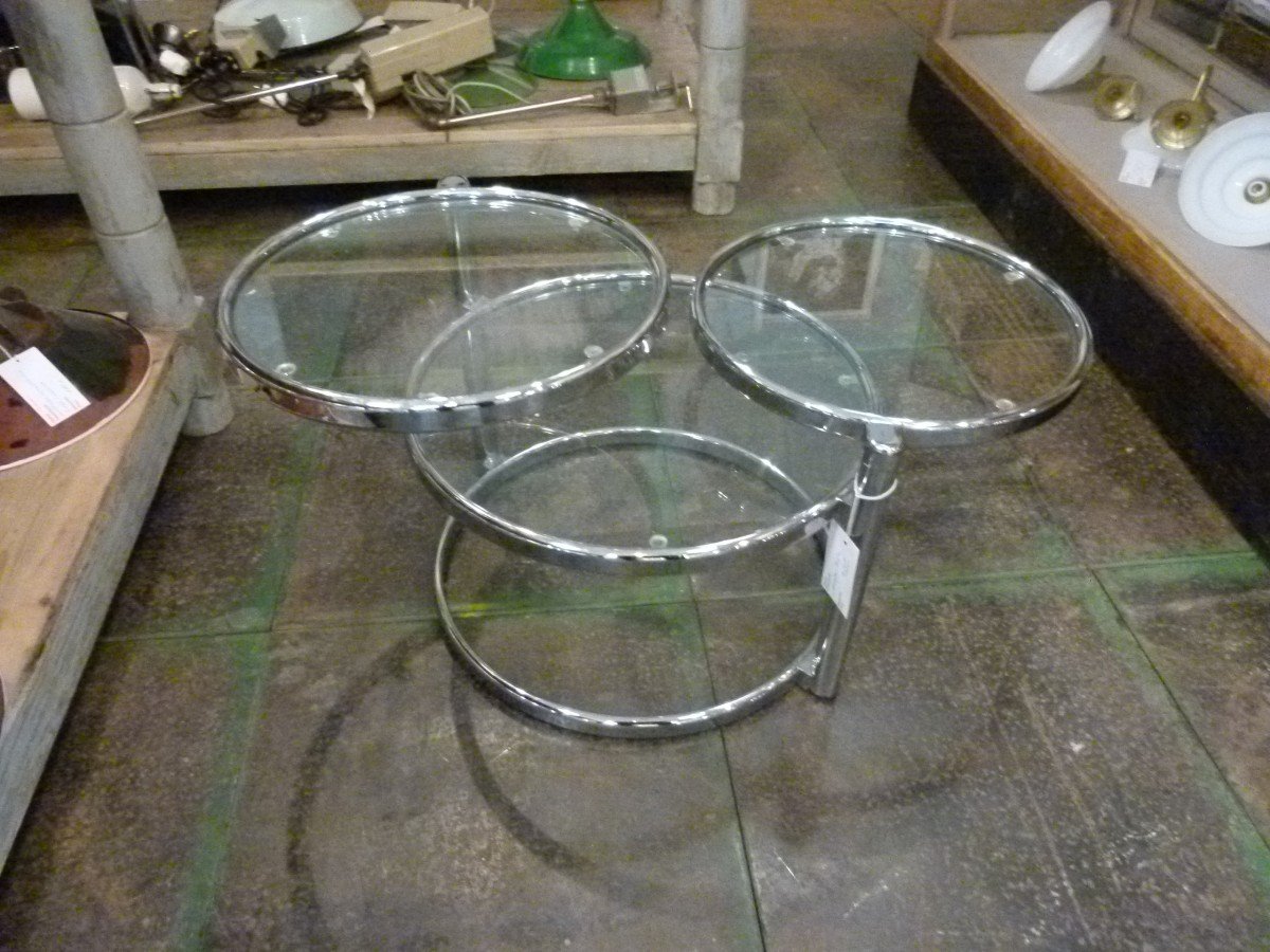 20th Century Aluminum Coffee Table-photo-2