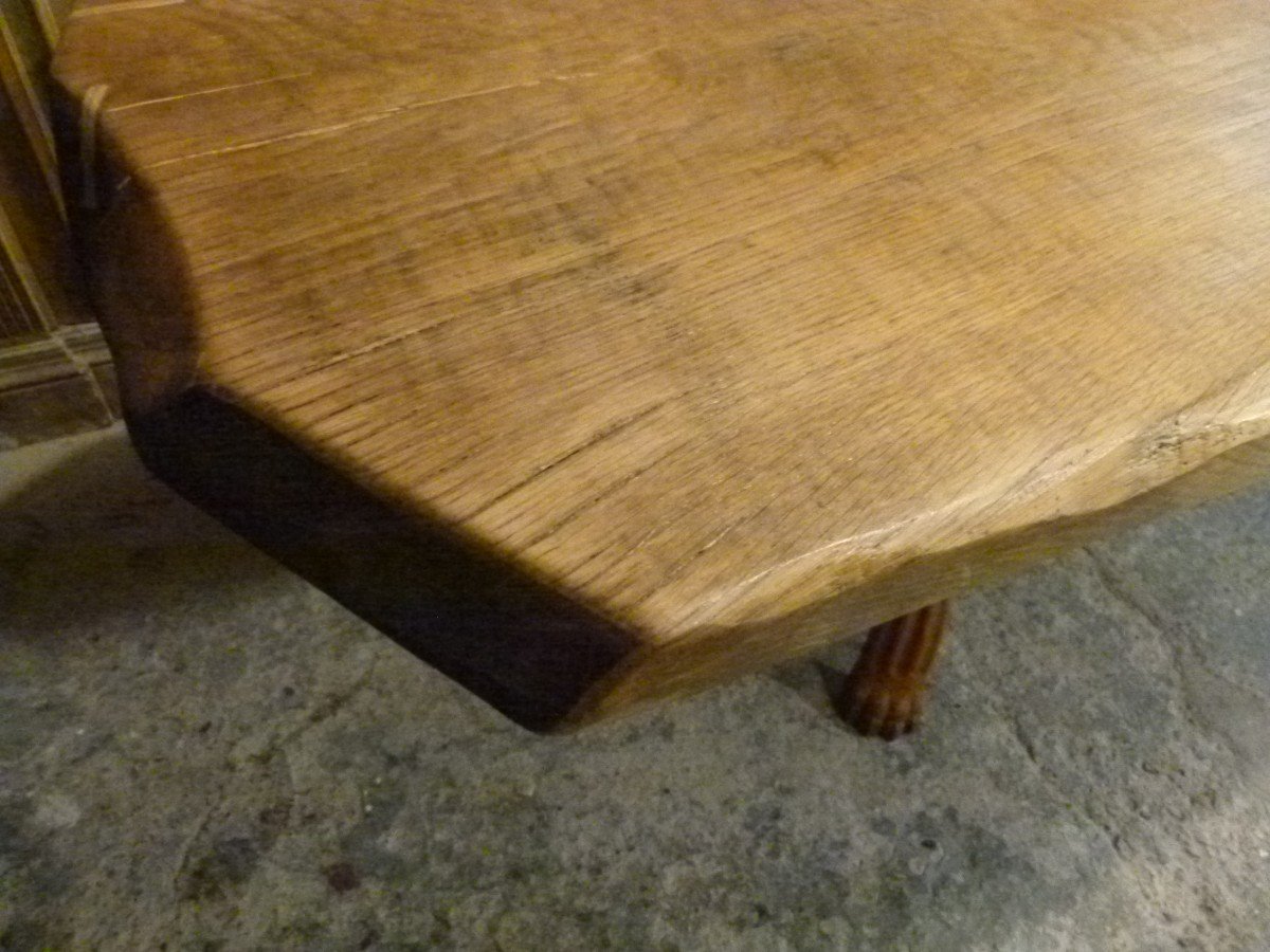 Solid Walnut Table With Cast Iron Legs-photo-1