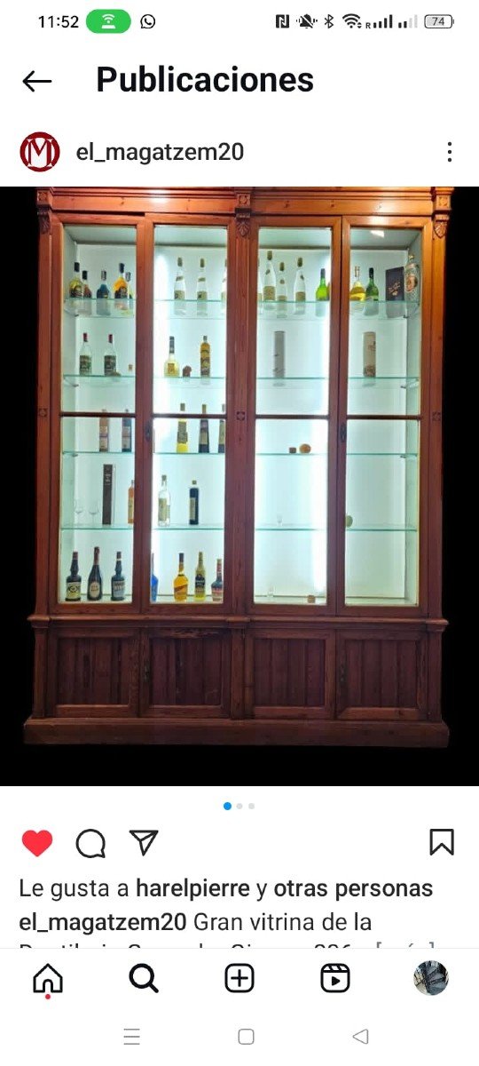 20th Century Electrified Solid Wood Display Case-photo-7