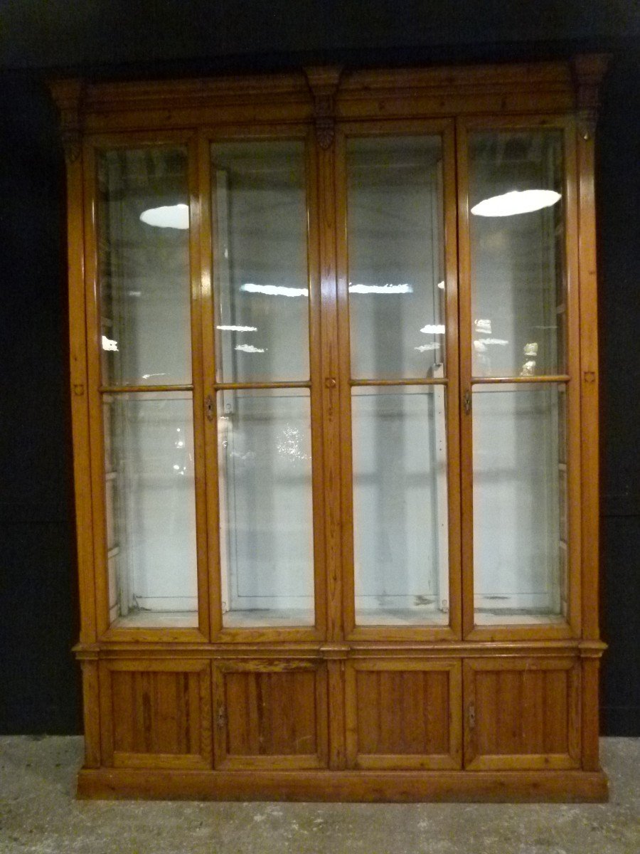 20th Century Electrified Solid Wood Display Case