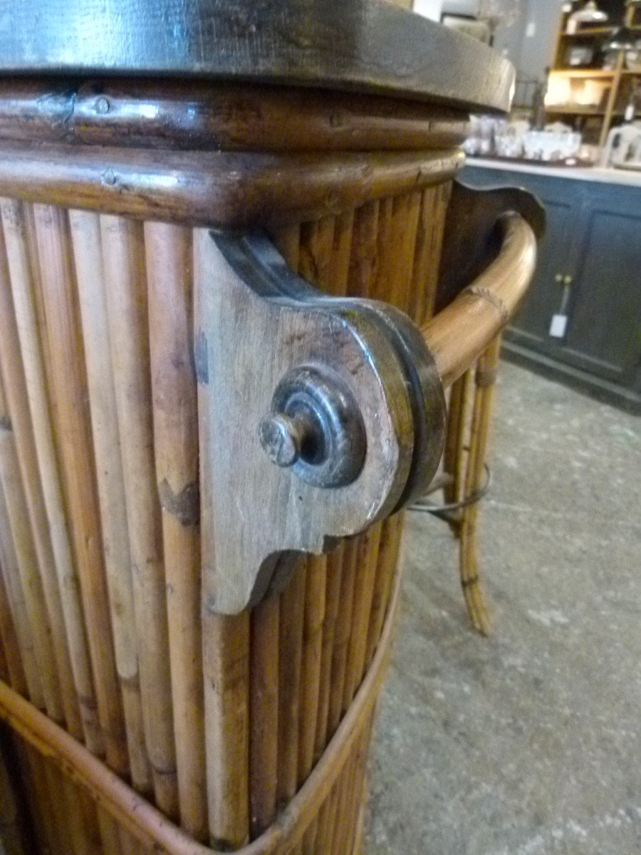 Bambu Bar Counter With Stool 20th Century-photo-4