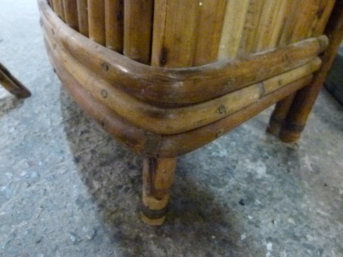 Bambu Bar Counter With Stool 20th Century-photo-3