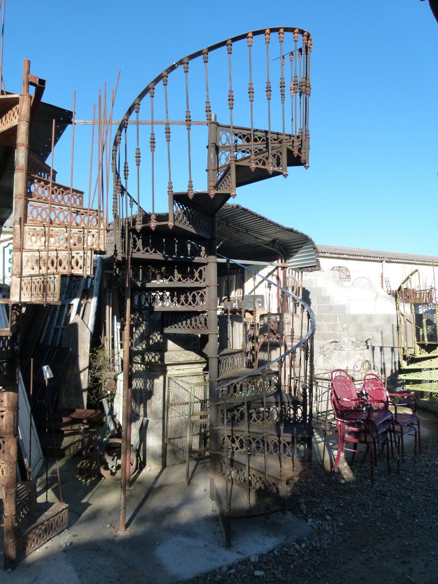 Escalier Colimaçon En Fonte XXme-photo-2